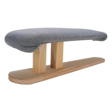 Imagem de Cryfokt Tábua de Engomar Base de Madeira Estável Mesa de Engomar Portátil para Sala de Costura Uso Doméstico Madeira Maciça