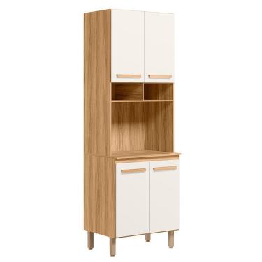 Imagem de Paneleiro Duplo 4 Portas 70cm Intenza - Ssx Multicoisas Freijo-off White Cristal