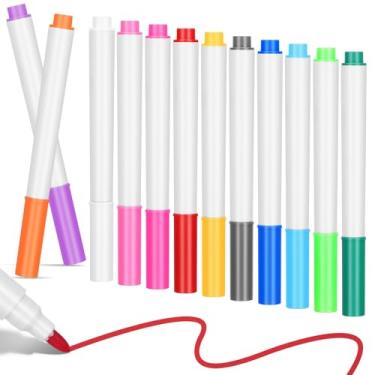 Imagem de TOYANDONA Marcadores de Giz Líquido - 12 Cores, Ponta Fina, Apagáveis ​​a Seco, para Quadro Branco, Quadro de Notas Led, de Desenho Iluminado, Janelas, Lousas, Escritório E Casa.