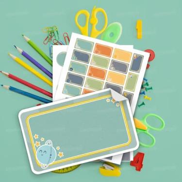 Imagem de Kit de Etiquetas Escolares Tema Sistema Solar 03 sem nome para organizar cadernos, livros, estojos, mochilas e lancheiras infantis