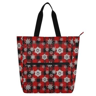 Imagem de Bolsa de ombro Oxford impermeável com flocos de neve para crianças e adultos