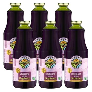 Imagem de 6 x Suco de Uva Orgânico Integral Uva Bordô 1L - Organovita