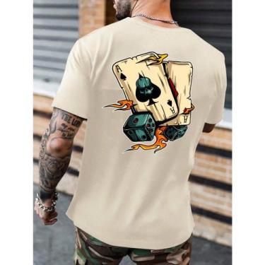 Imagem de Camiseta Masculina Baralho Camisa Manfinity Truco As Street Wear Estil