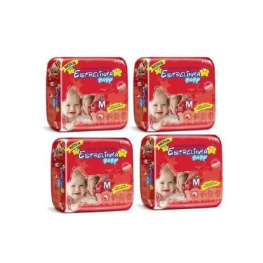 Imagem de Fralda Estrelinha Baby Hiper 4 Pacotes Tamanho M Com 90 Unidades Cada