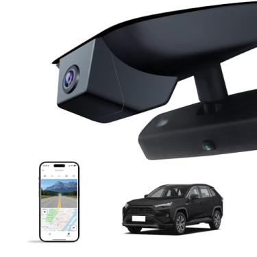 Imagem de Câmera frontal 4K Dash para Toyota RAV4 2019-2021 LE Limited Premium XLE TRD Hybrid e RAV4 Prime 2021-2024 (modelo A) (sem orifício de ventilação), estilo OEM, gravação em loop, fácil instalação