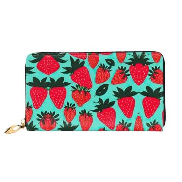 Imagem de XLLingL Carteiras de cartão de crédito impressas, bolsas longas de couro femininas, carteiras com zíper, carteira de viagem simples