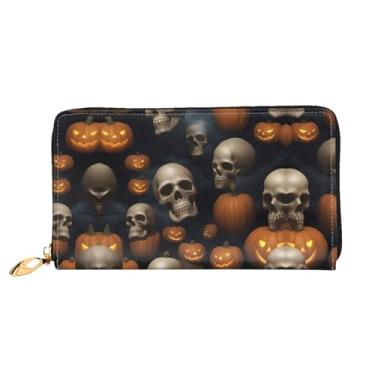 Imagem de XLLingL Carteiras de cartão de crédito impressas, bolsas longas de couro femininas, carteiras com zíper, carteira de viagem simples