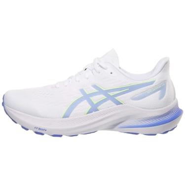 Imagem de ASICS Tênis de corrida feminino GT-2000 12, Branco/Safira, 5 Wide