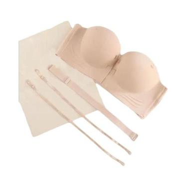 Imagem de Sutiã Sem Alças Push up Sem Fio, Top Tubular Antiderrapante Com Fivela