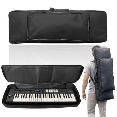 Imagem de Capa Bag Para Controladora 49 Teclas Impermeável Acolchoada Estofada Almofadada Forrada Macia Com Enchimento Teclado Midi 49 Key Soft Case Gig Bag Reforçada Transporte