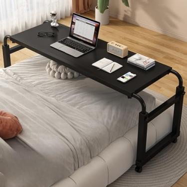 Imagem de Mesa de cama, mesa de cama sobre a cama, mesa com rodas, mesa sobre a cama, mesa sobre a cama, mesa móvel com rodas, mesa de computador para cama, mesa de sobrecama com rodas ajustáveis