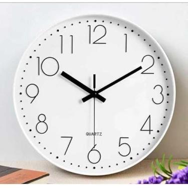 Imagem de Relógio de Parede Analógico Retrô Dourado Stil Decor – Máquina Exposta ou Quartzo Branco, Design Elegante, Fácil de Pendurar, Decoração para Sala, Escritório e Hall (QUARTZ BRANCO)