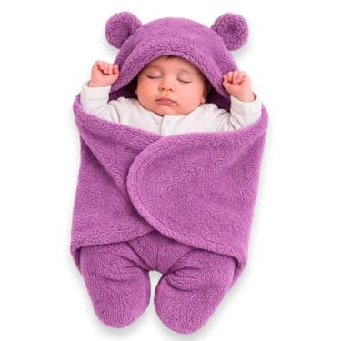 Imagem de Cobertor Para Bebe Cueiro Charutinho Saco De Dormir Inverno (Ameixa)