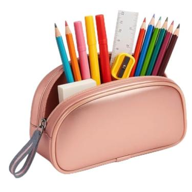 Imagem de Nécessaire Feminina Organizadora, Rosa Metálico, Estojo de Maquiagem com Alça, Design Luxuoso