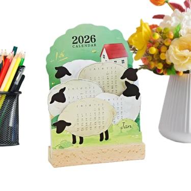 Imagem de Calendário 2026 | Agenda diária de papel grosso engraçado, calendário 3D, decoração de mesa 2026 - para férias, casa, escritório, escola, sala de aula, dormitório, apartamento, família, crianças