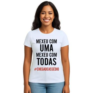 Imagem de Camiseta Mexeu Com Uma Mexeu Com Todas Personalizada - Use P4, Branco,