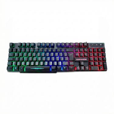 Imagem de Teclado USB K-Mex KM3528 - ABNT2 - Rainbow - Preto - KM3528U0001CB0X