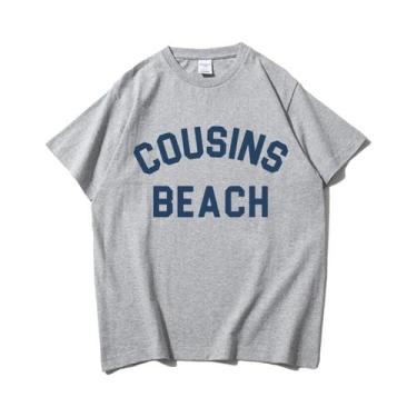 Imagem de Camiseta Feminina Casual De Verão Estilo Harajuku Com Mangas Curtas Co