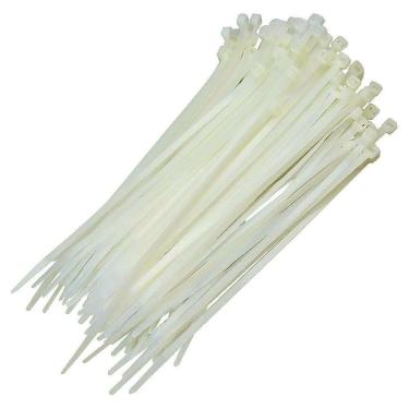 Imagem de Abraçadeira De Nylon Branco 50 Uni Cinta Plastica Enforca