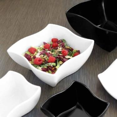 Imagem de Kit 2 Tigela Melamina 500ml Branca Ondulada Premium Reforçada - Best