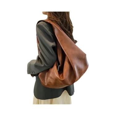 Imagem de Bolsa De Ombro Feminina Casual Minimalista De Grande Capacidade, Bolsa