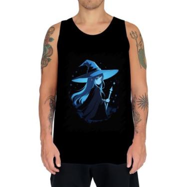 Imagem de Camiseta Regata Bruxa Halloween Azul Festa 3 - Kasubeck Store, INF 06