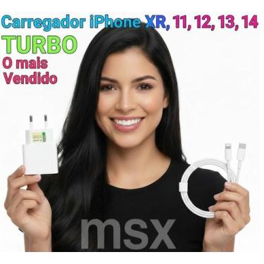 Imagem de Novo Carregador Turbo Fonte 20w Usbc Cabo Compatível com iPhon 11 12 1