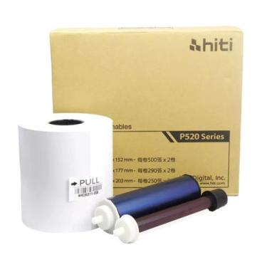 Imagem de Papel E Ribbon Impressora Hiti 10x15 P520 P525 l 500 Fotos - Hiti Milp