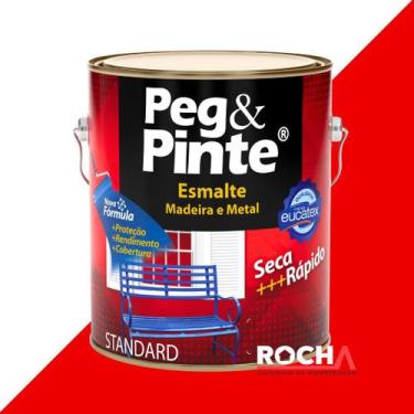 Imagem de Tinta Esmalte Peg e Pinte para Ferro e Metal 900ml - Eucatex, Vermelho