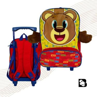 Imagem de Mochila Infantil Com Rodinha Escolar Para Criança Com Bolsos Modelo Ur