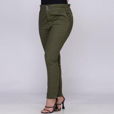 Imagem de Calça Clochard de Sarja Feminina Cintura Alta 7921-Feminino