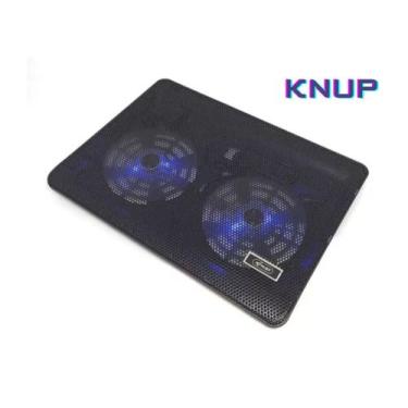 Imagem de Suporte Para Notebook Preto Knup Kp-SP222 Com Cooler Led