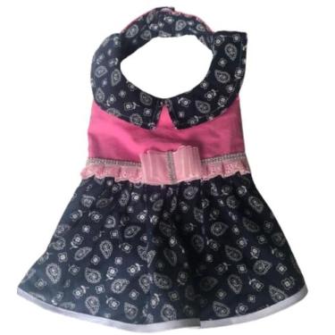 Imagem de Vestido de verão para cães - Totó & Cia, marinho e rosa, 4