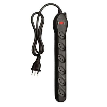Imagem de Filtro de Linha Qualitronix 1,2m Bivolt 06 Tomadas QFL-10