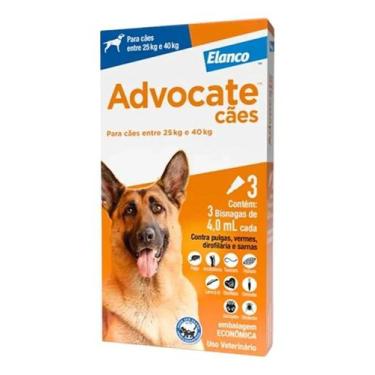 Imagem de Advocate Cães De 25 A 40 Kg 3 Pipetas - ELANCO