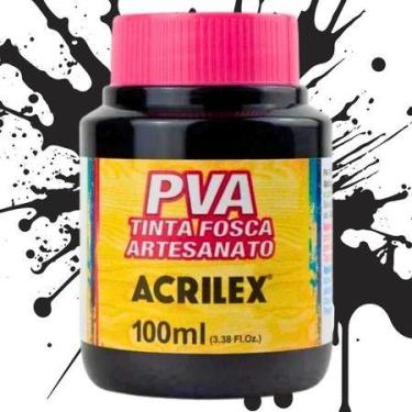Imagem de Tinta Pva Fosca 100ml 520 Preto Acrilex