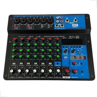 Imagem de Mesa De Som 8 Canais Interface 24 Efeitos Bluetooth MXT 8t