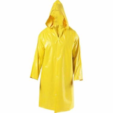 Imagem de Capa De Chuva Trevira Com Capuz Pvc Amarela Tamanho G Worker