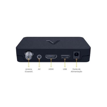 Imagem de Conversor e Gravador Digital Aquário DTV-9000 Full HD 1080p com Reprodução USB Preto