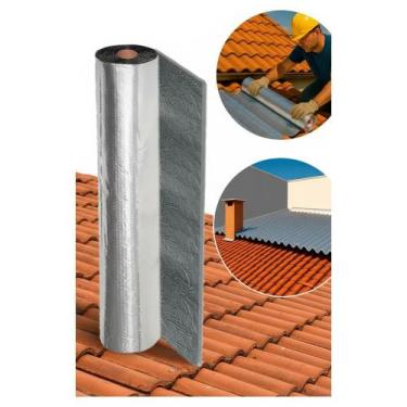 Imagem de Manta Asfáltica 90cmx10m Auto Adesiva Aluminizada Vedatudo - Congratul
