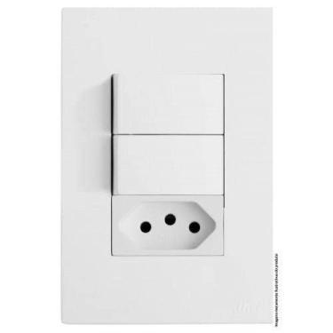 Imagem de Conjunto Interruptor Duplo Simples 20A 4X2 Brs12250-5Br