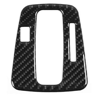 Imagem de Qiilu — Acabamento do painel de câmbio para carro, acabamento do painel de engrenagem com capa de fibra de carbono preta para Honda CRV CR-V 2007-2011