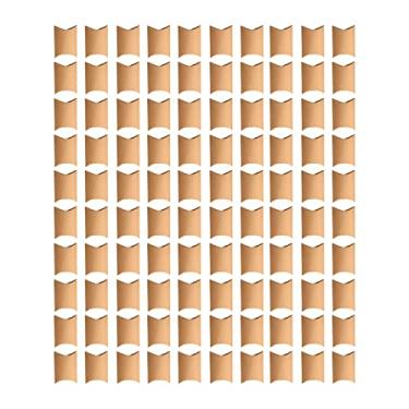 Imagem de Caixas de presente de papel kraft pequenas 100 embalagens, caixa de almofada de papel branco/marrom caixas de presente para doces DIY fornecimento de festa 8,9 x 6,5 cm