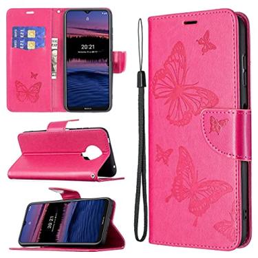 Imagem de For Nokia G20 / G10 Embossing Two Butterflies Pattern Horizontal Flip PU Leather Case with Holder & Card Slot & Wallet & Lanyard(Grey)