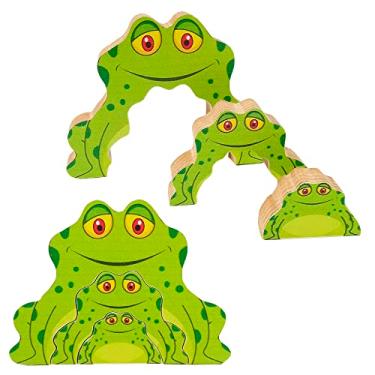 Imagem de Quebra Cabeça Infantil De Madeira Pedagógico De Animais Sapo Brinquedo Educativo Didático Fazendinha - Maninho Brinquedos