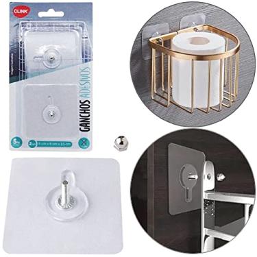 Imagem de Kit Cabide/Gancho Autoadesivo Plastico E Metal (2 peças)
