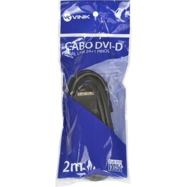 Imagem de Cabo Dvi-d 24+1 Pinos Dual Link 2 Metros Dvi/2