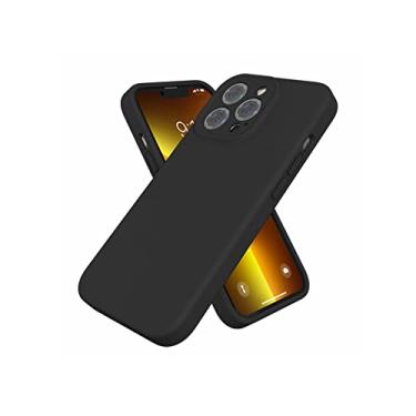 Imagem de Capa de Silicone Líquido Cor Sólida Skin Sensation para iPhone 13 12 11Pro Max Mini X Xs XR 7 8 Plus SE2020 Capa Resistente a Choques Reta Borda, Preto, Para iPhone 13 Pro max