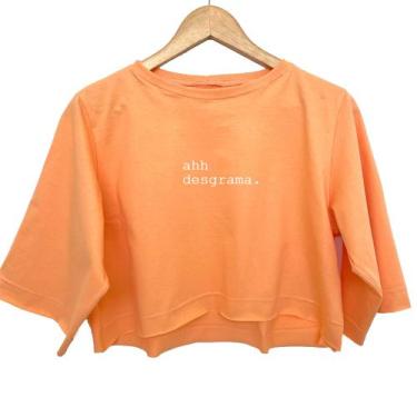 Imagem de Cropped Top Academia Camiseta Feminino 100% Algodão T-Shirt Born To Be