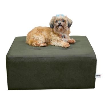 Imagem de Cama Box Para Cachorro e Pet Quadrado Confortável Luna Veludo Light Cinza Light Matrix